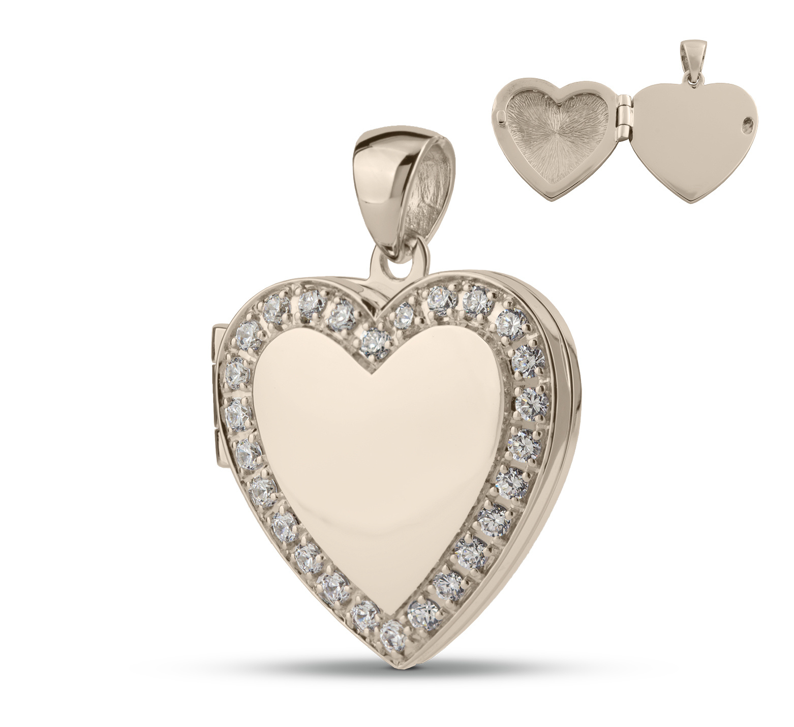 Assieraad hanger  14k Witgoud