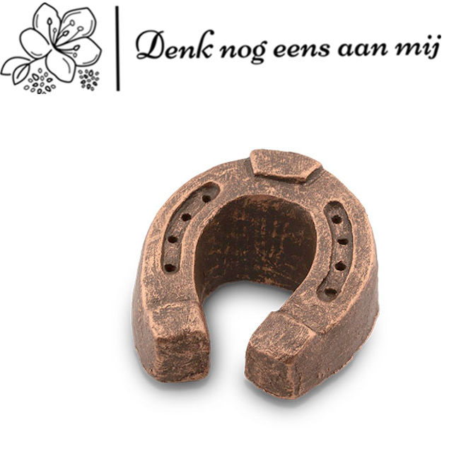 Keramische dierenurn - Hoefijzer