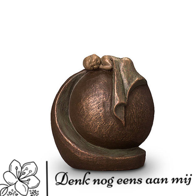 Kinder keramische urn brons - In eeuwige rust