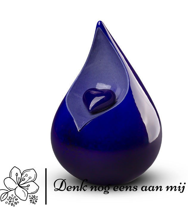 Keramische urn Celest met gravure