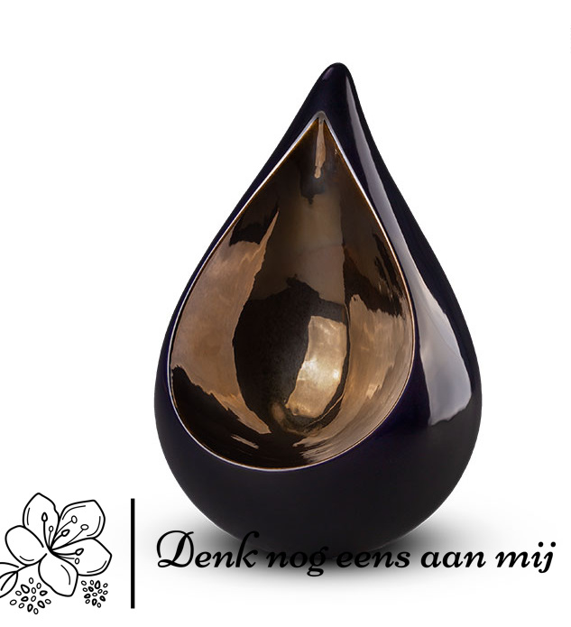 Keramische urn Celest met gravure