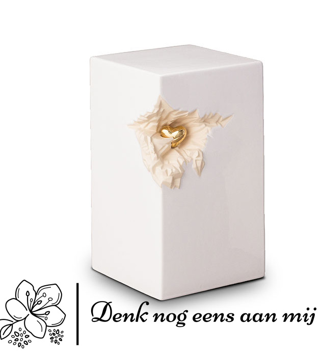 Keramische urn met gravure