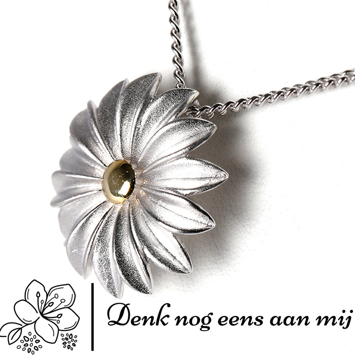 Ashanger bloem - incl ketting