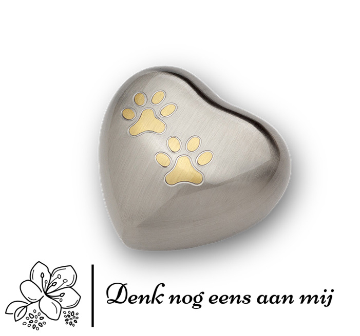 Metaal dieren keepsake hart - HUH015