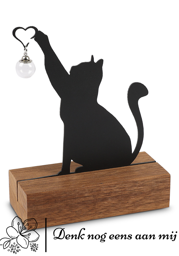 Kat met hartje en glasbol - 10+5ml