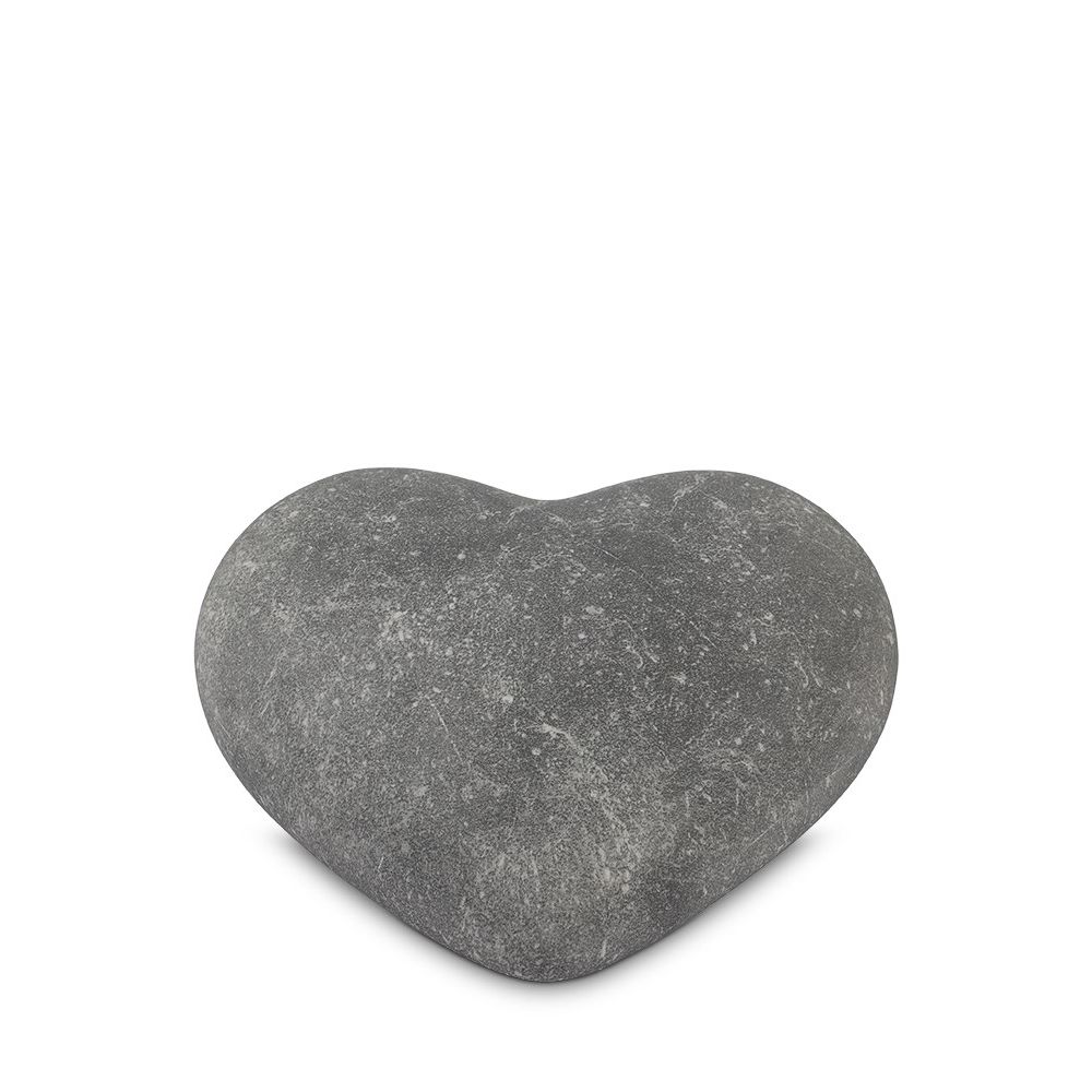 Urne porselein - Love Collection - Heart / Belgisch Grijs