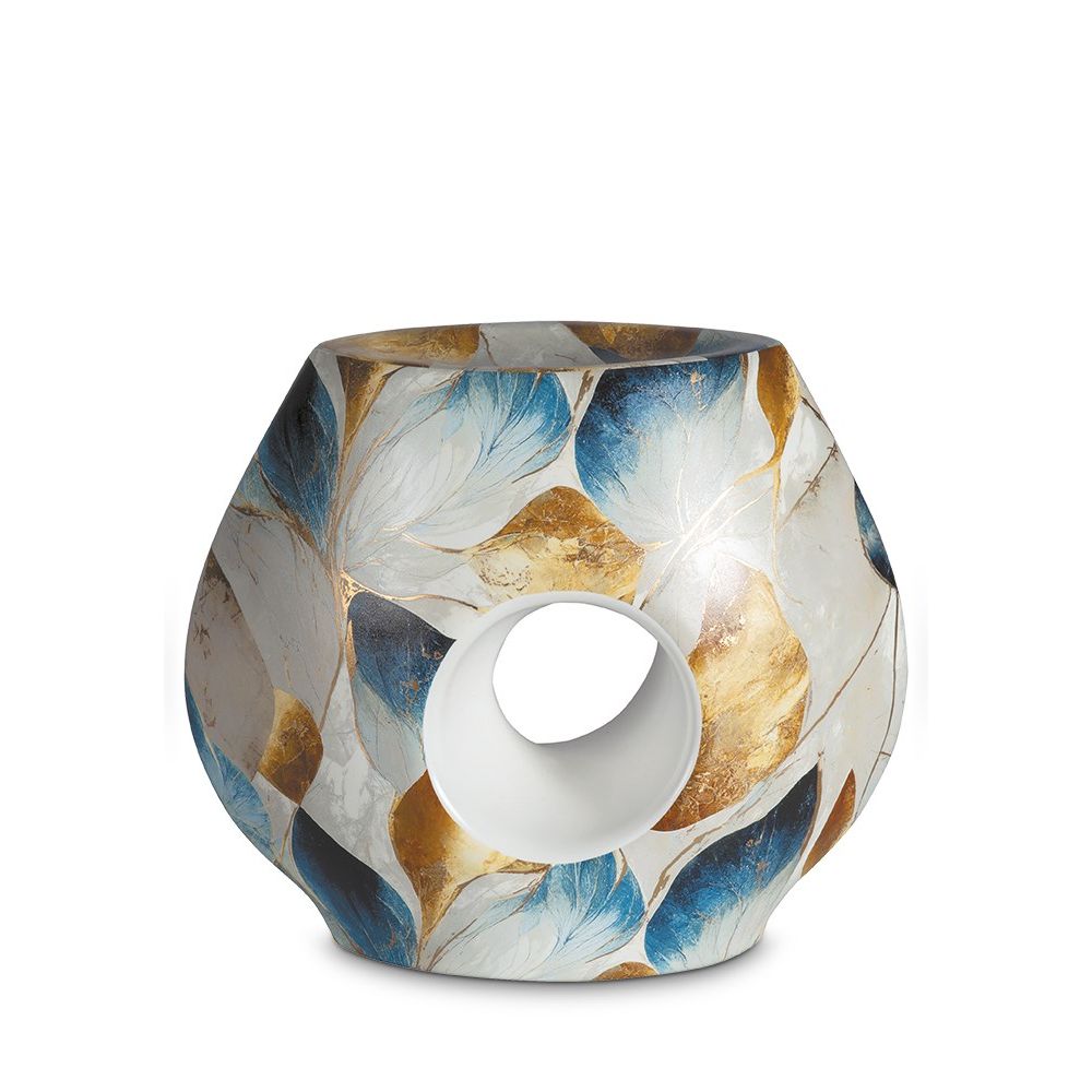 Urne porselein - Multicolor met witte opening
