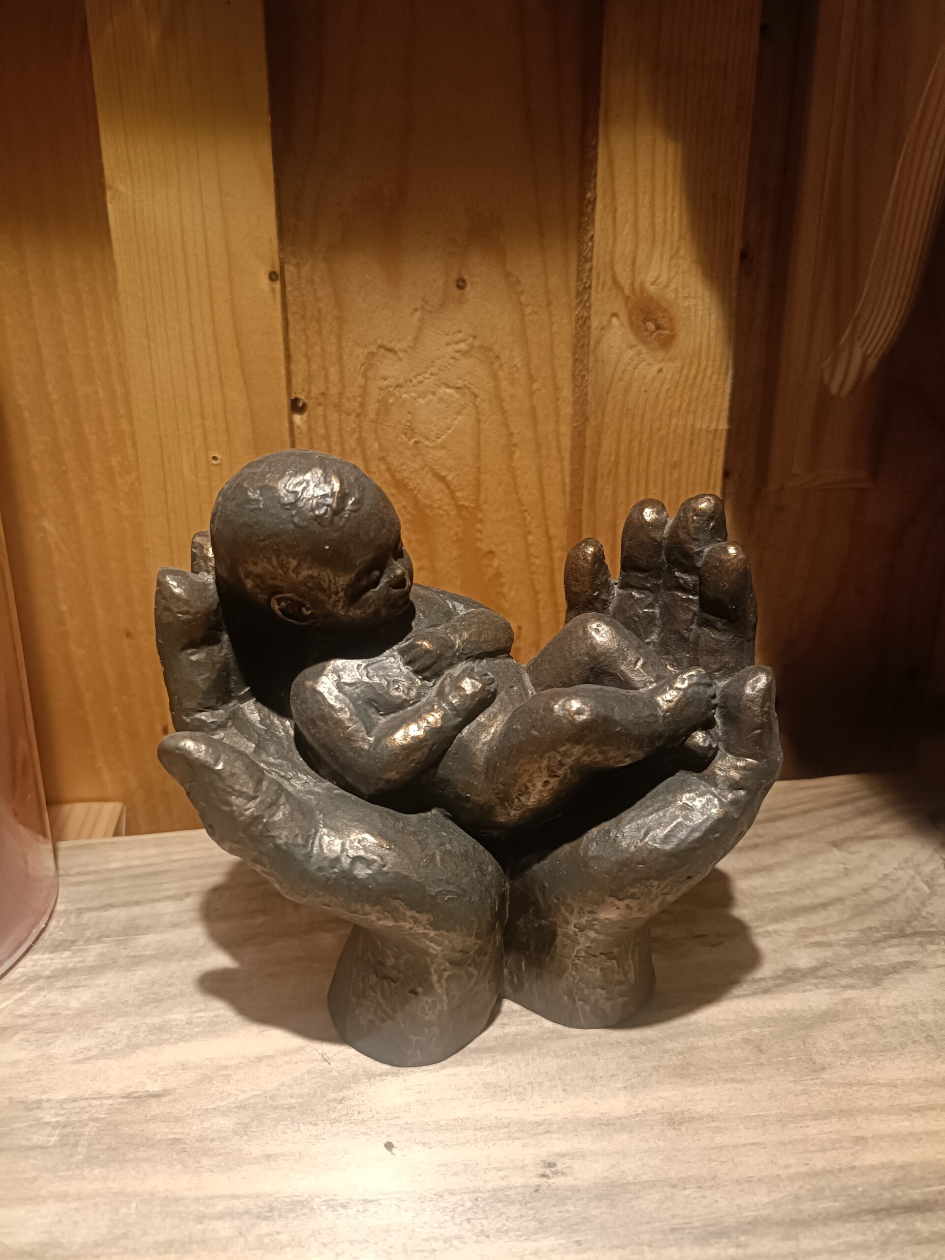 Brons Baby beeld- Blijvende verbinding