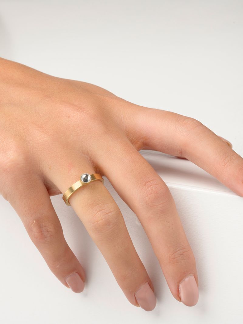 April Birthstone ring verguld