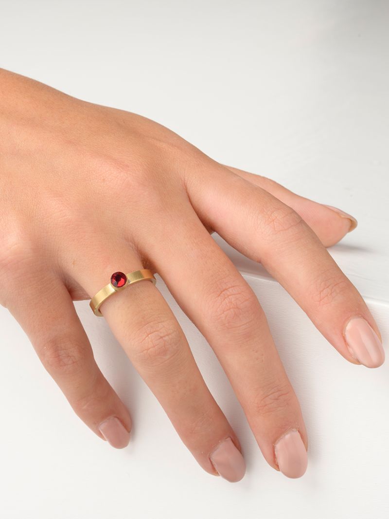 Januari Birthstone ring verguld