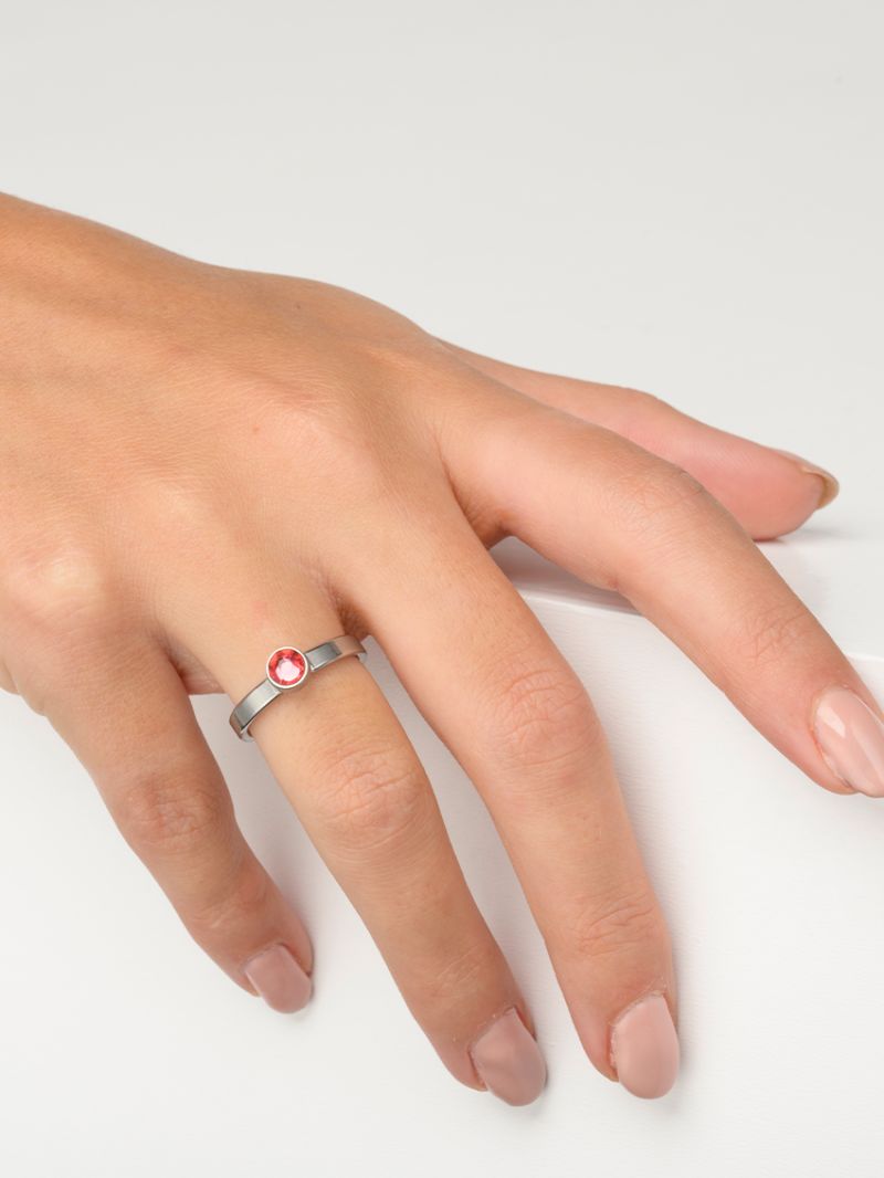 Juli Birthstone ring staal
