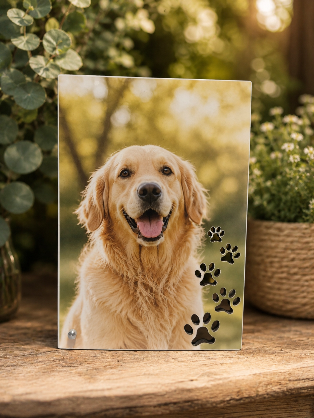 Voor Altijd Dichtbij – Gepersonaliseerd Herinneringspaneel met Eigen Huisdierfoto