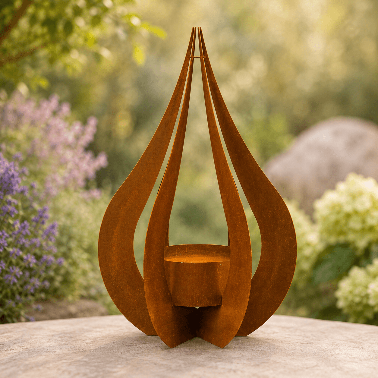 Cortenstalen Tuinornament Urn – 8,8 Liter | Roestbruin | Binnen & Buiten