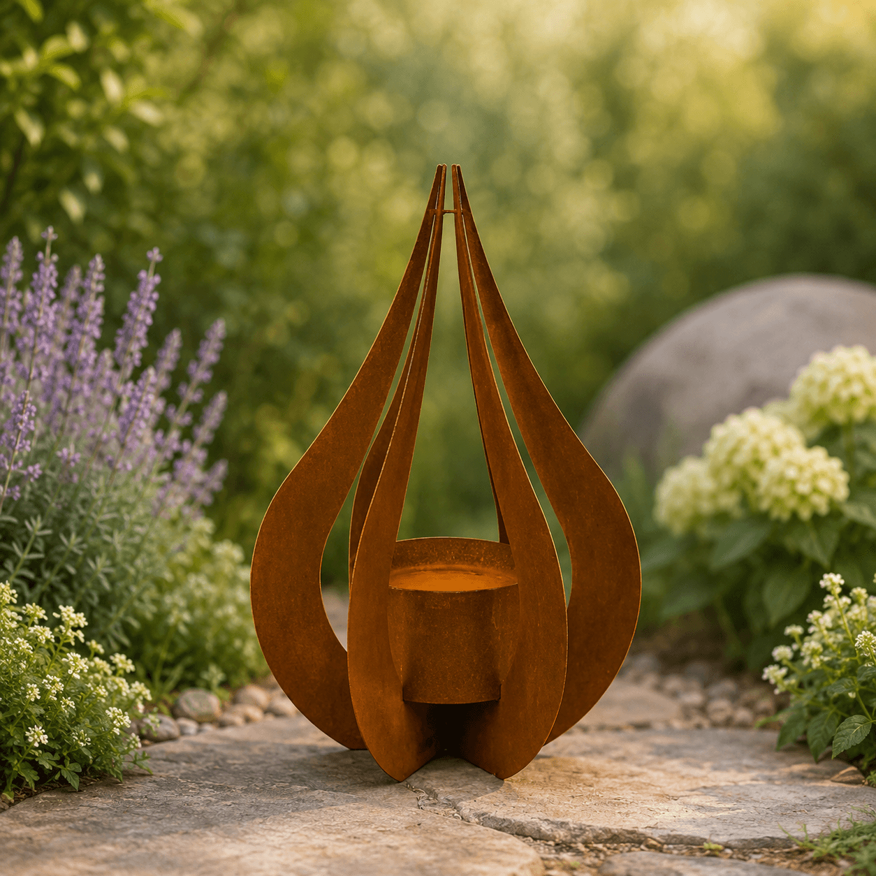 Cortenstalen Tuinurn 4,8 Liter – Exclusief Tuinornament voor Binnen & Buiten
